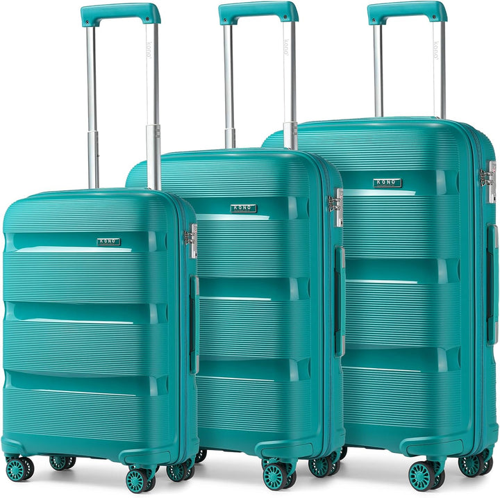KONO Gepäck-Sets… 3er Koffer Set Türkis Grün, 3er Koffer Set Türkis Grün