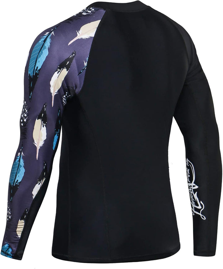 HUGE SPORTS Herren Spleiss Rashguard Langarm Rash Guard Shirt Langarmshirt alle Outdoor Aktivitäten