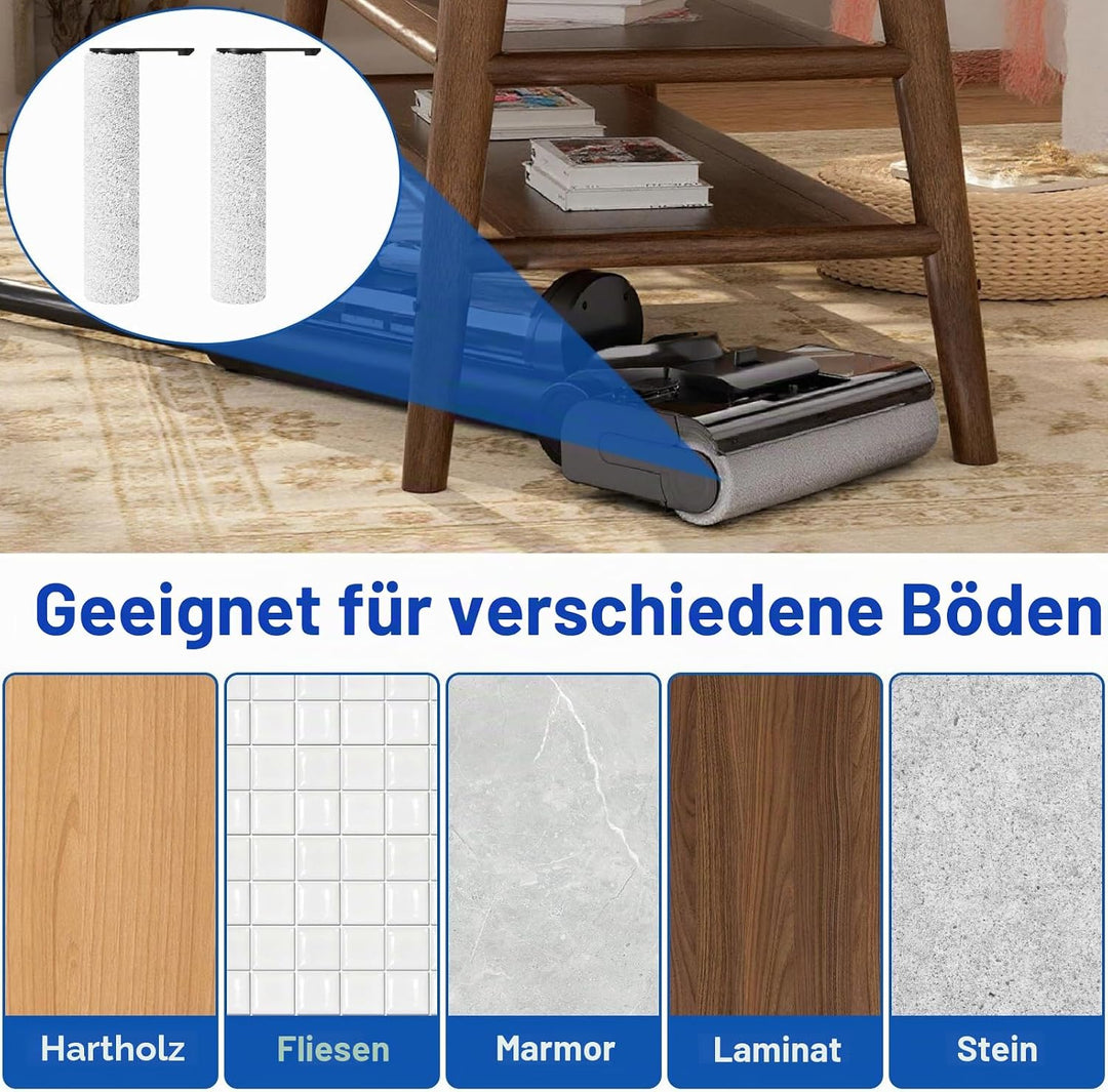 Bürstenwalze und Filter Zubehörset für JONR ED12 Pro Max Nass Trockensauger Ersatzteile (2 bürste, 2