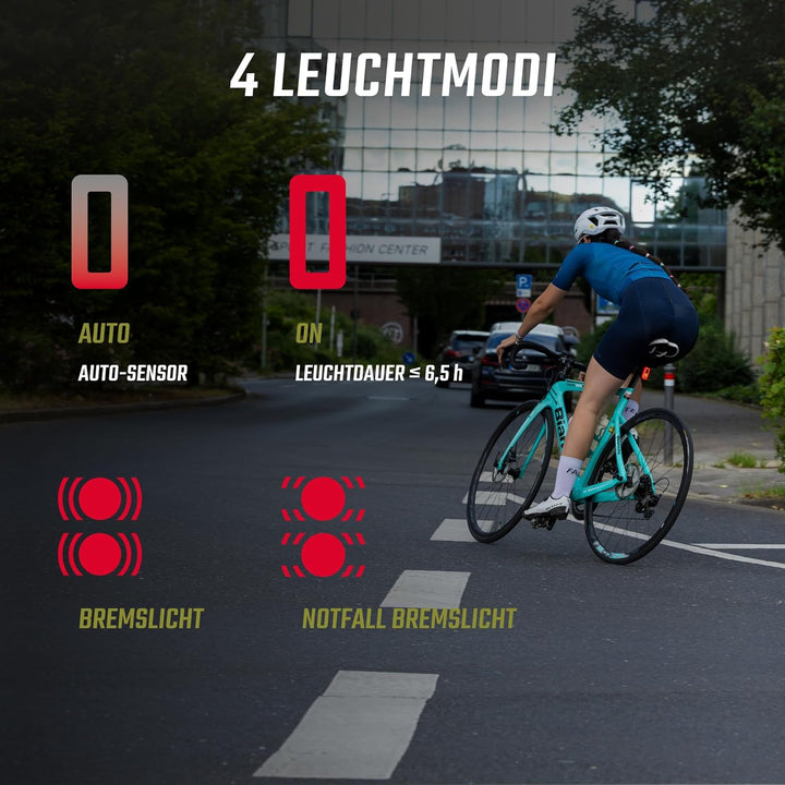 SIGMA HIRO 70 | StVZO zugelassenes COB-Fahrradrücklicht inkl. Bremslicht & Notfall-Bremslicht | USB-