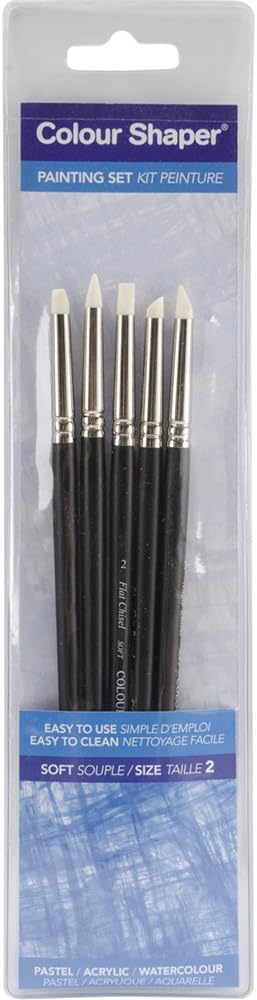 Colour Shaper CSH11902 Gummipinsel-Set, Grösse 2, elfenbein