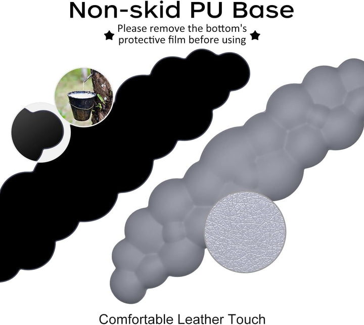 JIKIOU Tastatur-Handgelenkauflage in Wolkenform, mit rutschfester PU-Basis, bequemer Memoryschaum, f