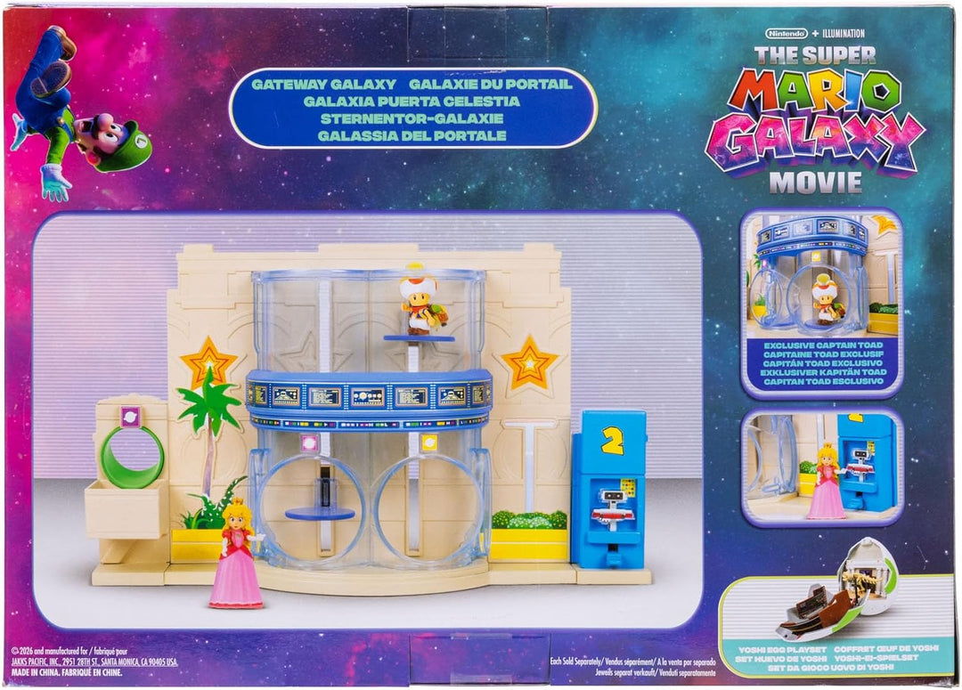 Der Super Mario Galaxy Movie – Gateway Galaxy Diorama-Set mit 3,8 cm grosser Prinzessin Peach- und e