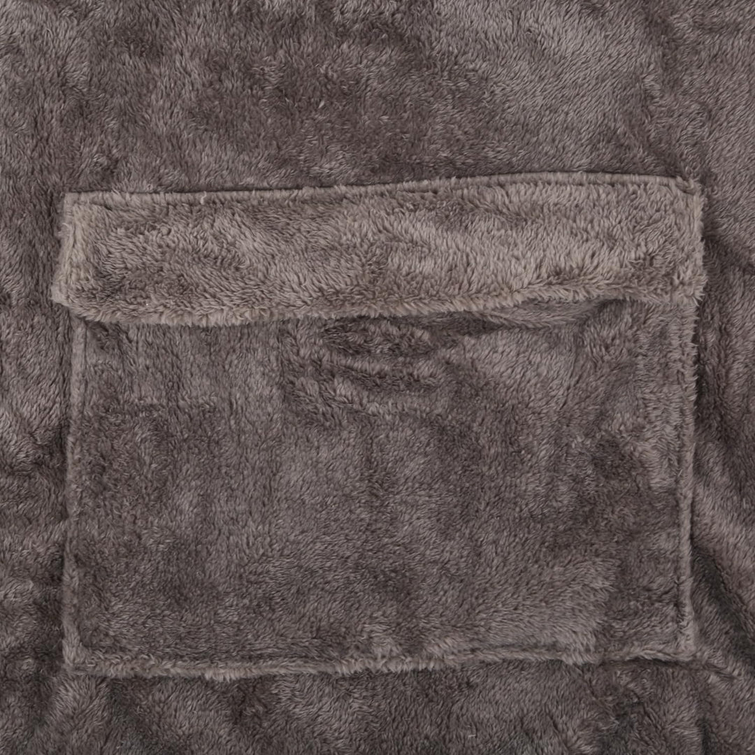 Kasanova 1 MAXI-SWEATSHIRT IN GRAUEM GEBÜRSTET, Polyester, Grigio