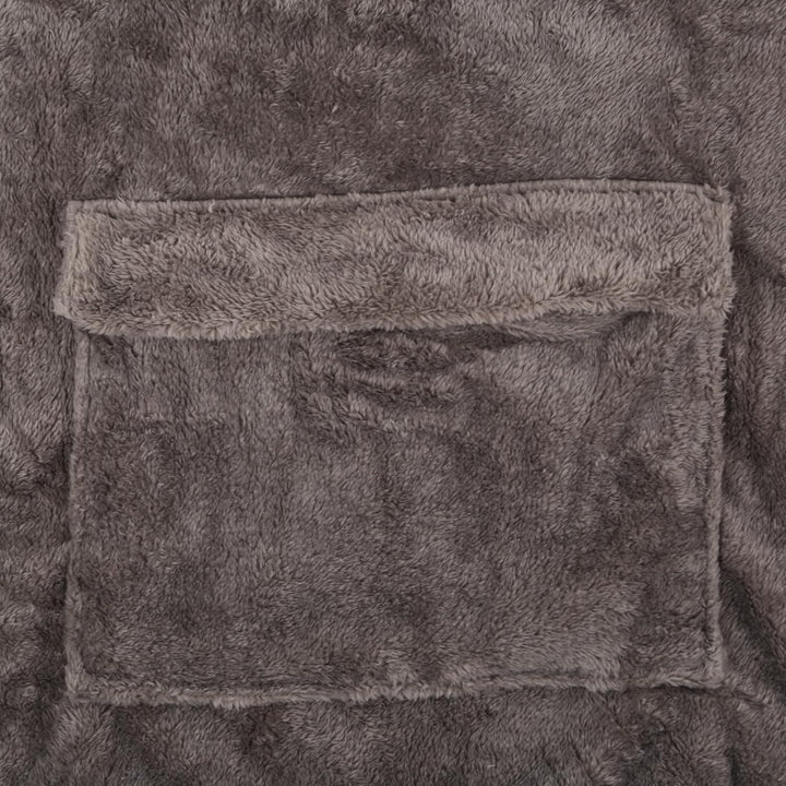 Kasanova 1 MAXI-SWEATSHIRT IN GRAUEM GEBÜRSTET, Polyester, Grigio