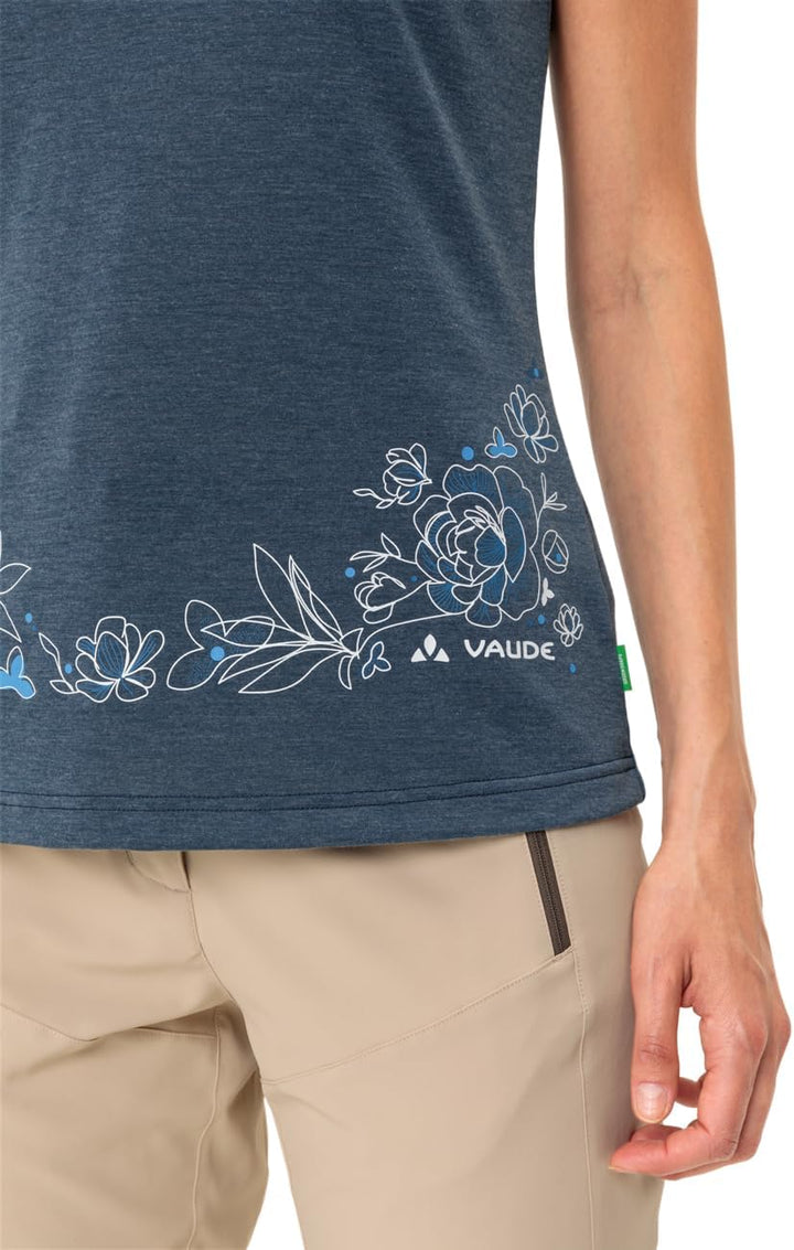 VAUDE Damen Women's Skomer Print T-Shirt Ii T-Shirt (1er Pack), Dark Sea Uni