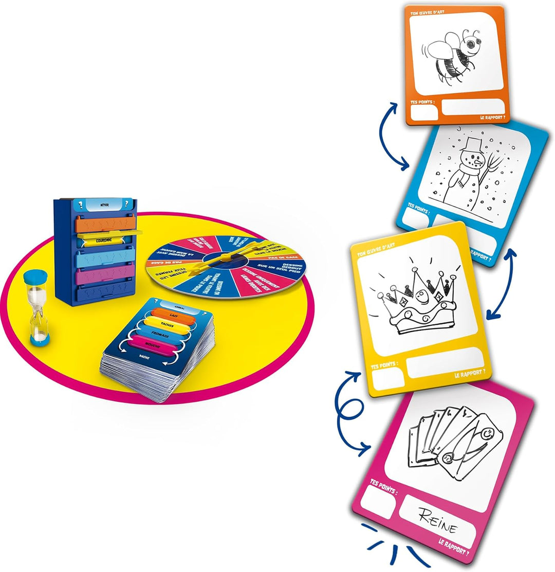 Lansay - C'KOI DER RAPPORT? Gesellschaftsspiel für Kinder ab 8 Jahren – 4 Zeichnungen und 1 Bericht