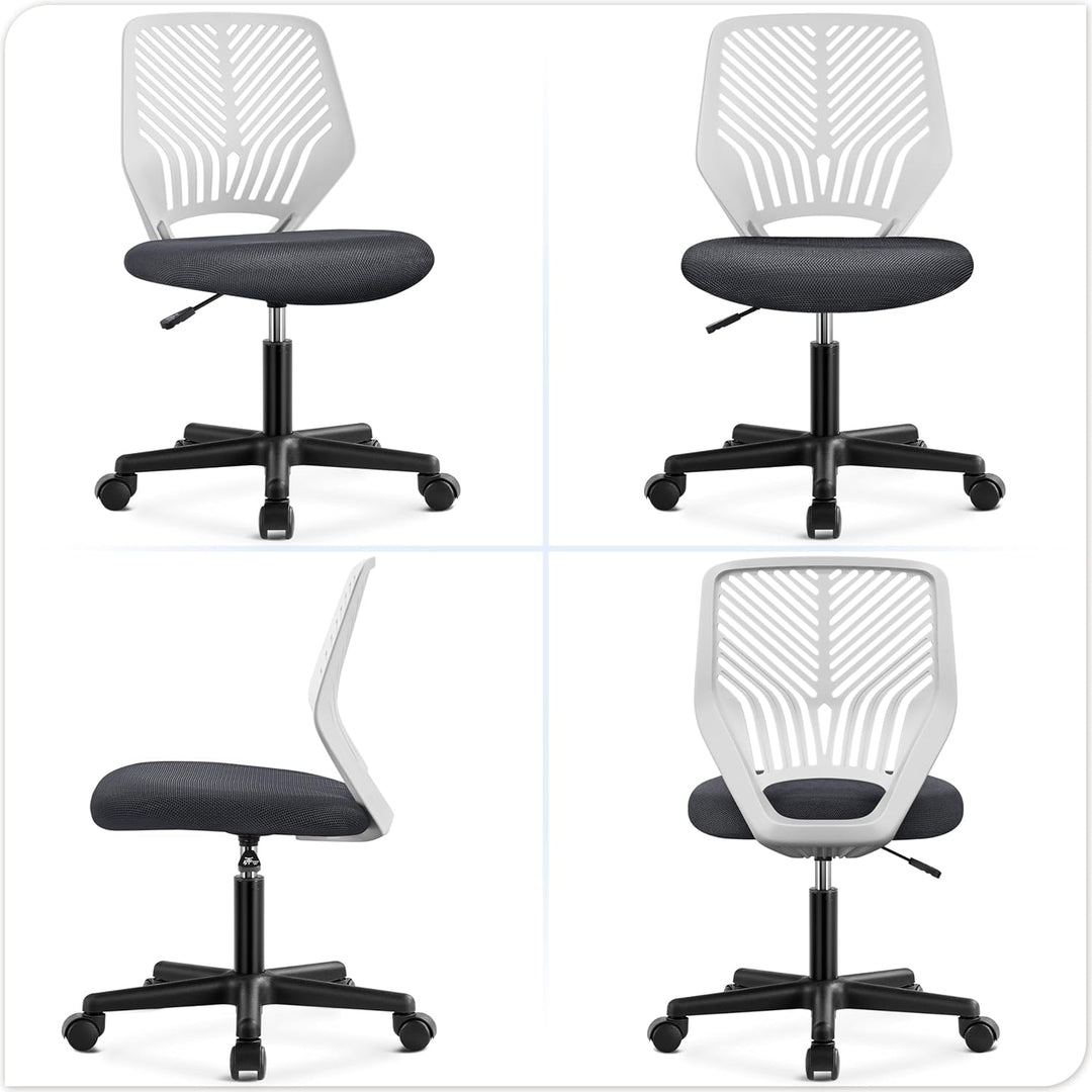 Yaheetech Bürostuhl Ergonomisch Schreibtischstuhl ohne Armlehnen Drehstuhl mit Rücklehne Arbeitsstuh