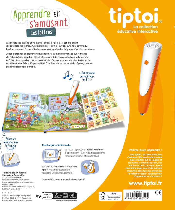 Ravensburger - tiptoi® – Interaktives Buch – Lernen mit Spass – Die Buchstaben – elektronisches Lern