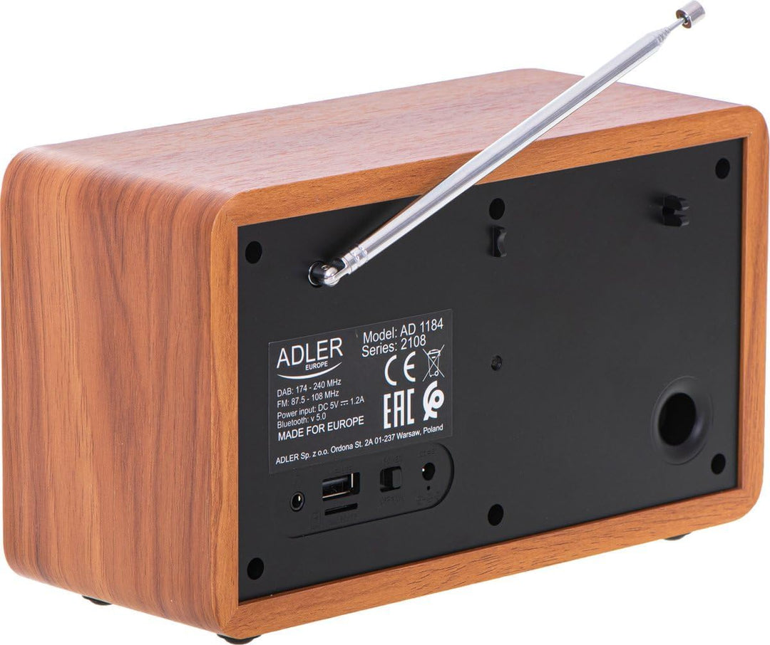 Adler AD 1184 DAB-Radio, UKW-Radio, Radio mit Bluetooth, USB