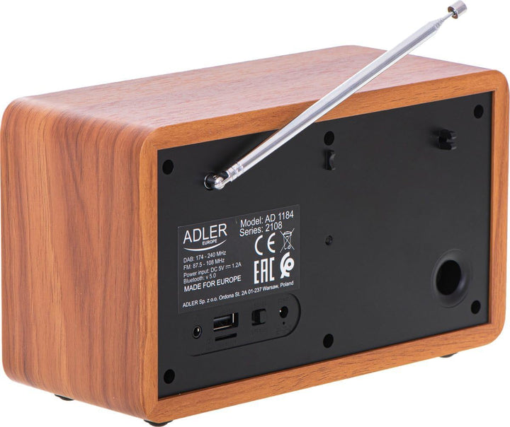 Adler AD 1184 DAB-Radio, UKW-Radio, Radio mit Bluetooth, USB