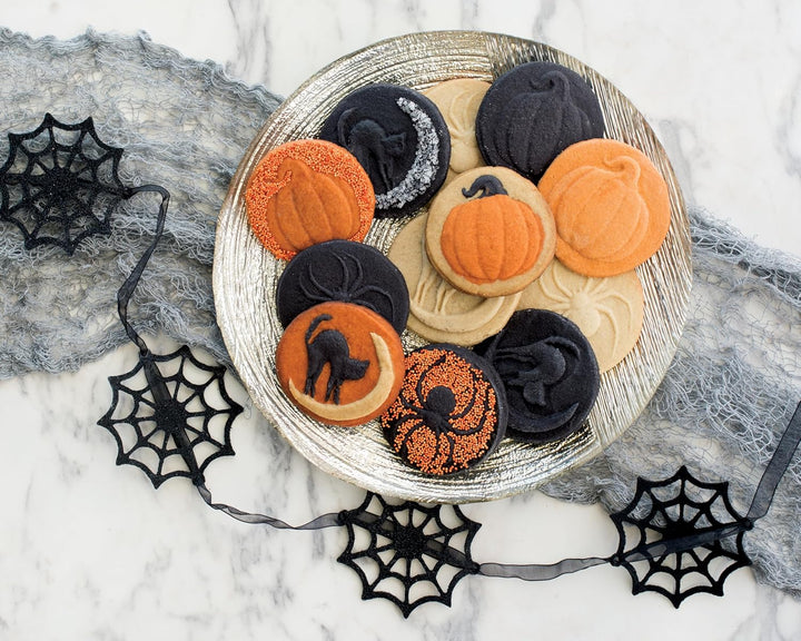 Nordic Ware Halloween Cookie Stamps (3er Set), stabiles Aluguss Keksstempel Set, Cookie Press Set Ma