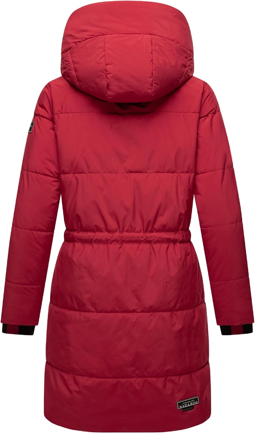 Navahoo Damen Wintermantel kurzer Steppmantel mit Kapuze Zuckertatze XIV XS-XXL XS Dark Red, XS Dark
