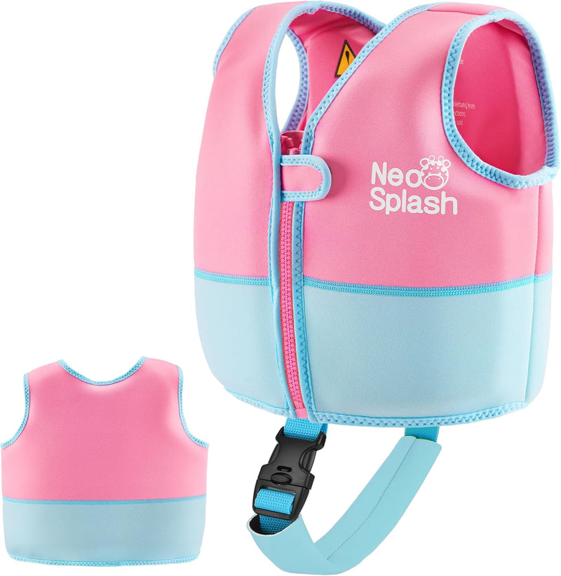 Kinder Mädchen Junge Schwimmlernweste, Schwimmhilfe Schwimmen Jacket für Kleinkinder Alter 1-6 mit E