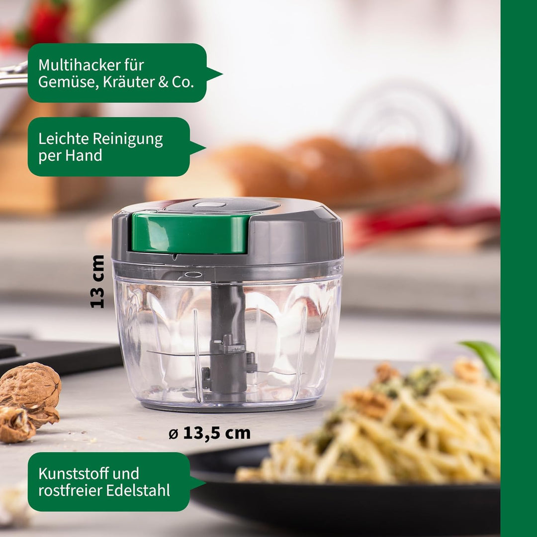 FACKELMANN Chefkoch Multi-Zerkleinerer 5-teilig – Schneider für Gemüse, Obst, Kräuter & Nüsse – Inkl