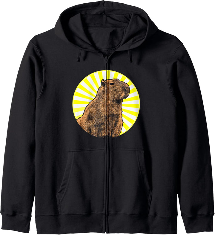 Vintage Capybara Kapuzenjacke