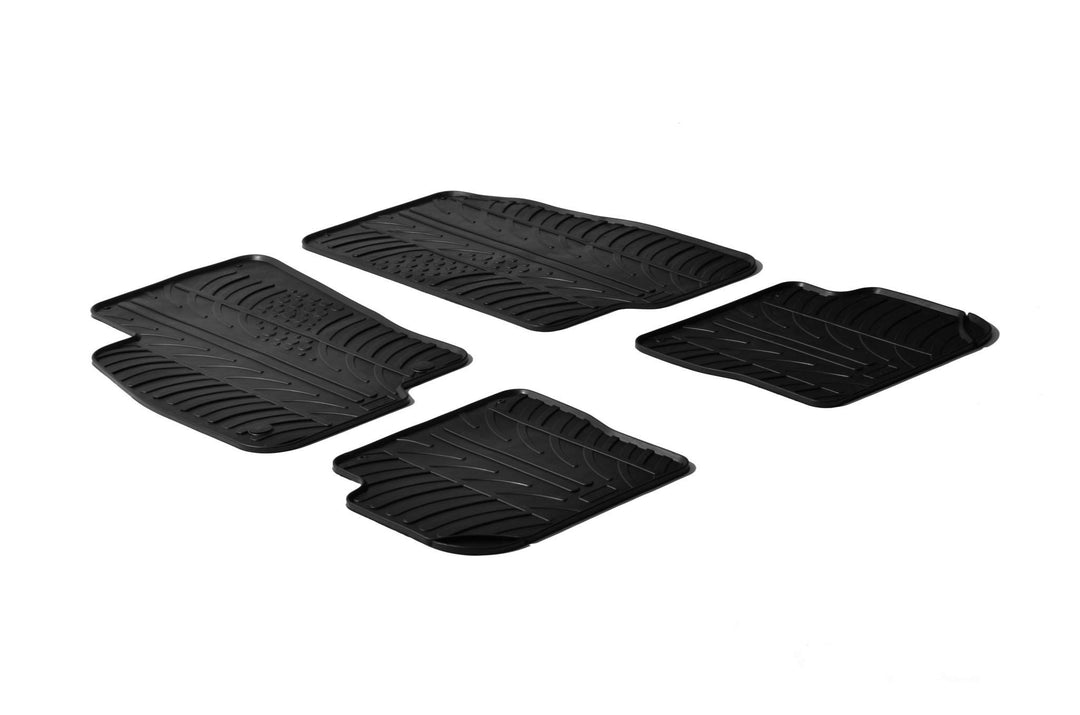 Gledring Satz Gummimatten kompatibel mit FIAT Punto Evo 2009-2014 (T Profil 4-teilig + Montage-Clips
