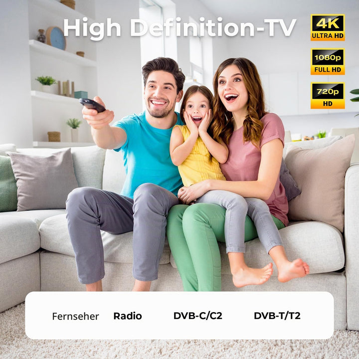 deleyCON 20m TV Antennenkabel Koaxial Kabel HDTV 4-fach Schirmung 2x Ferritkern Mantelstromfilter DV