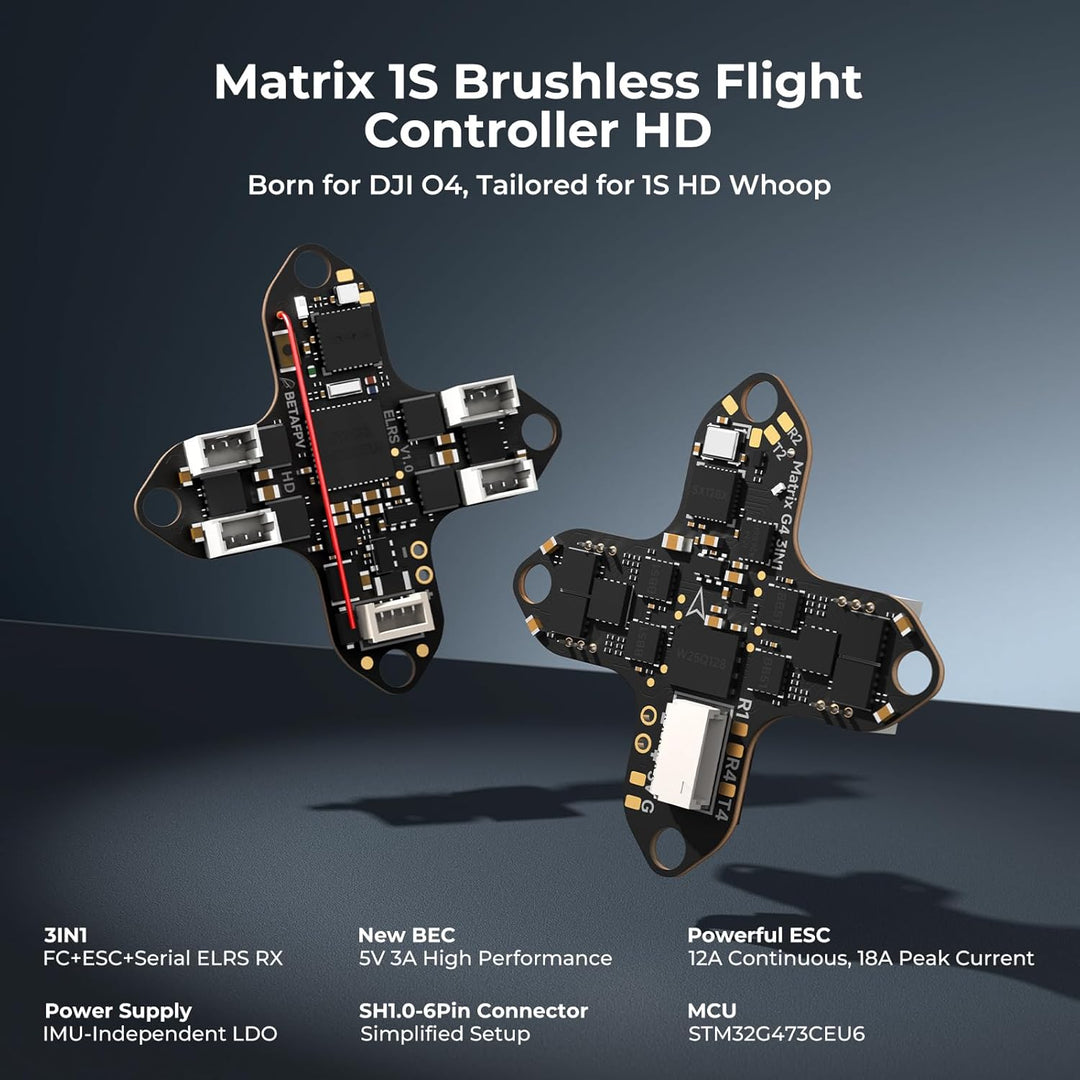 BETAFPV Meteor75 Pro Bürstenlos Quadrocopter mit Matrix 1S 3IN1 HD FC, 1102 22000KV Motor, 45mm 3-Bl