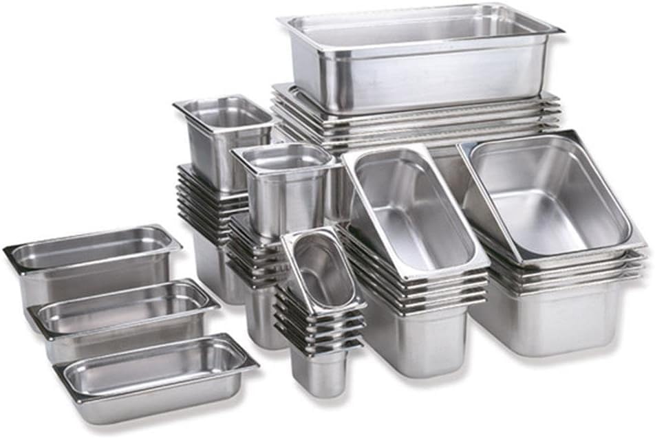 APS 81404 GN 1/4 Behälter, rostfreier Gastronormbehälter Edelstahl, Abmessungen 265 x 160 mm/Höhe 10