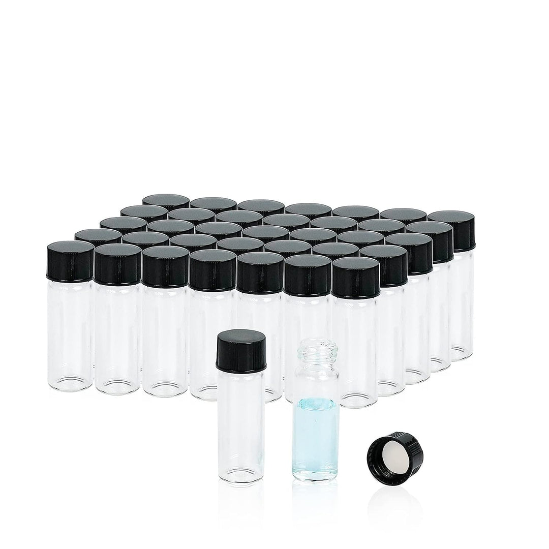 ALWSCI 100 Stück Probenflaschen 4mL Glasfläschchen Schraubverschluss 13-425 Schwarzer Geschlossener