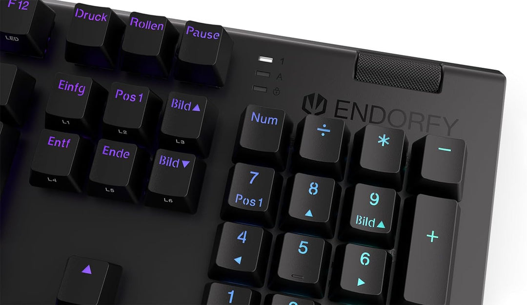ENDORFY Omnis DE Kailh Red, mechanische Switches Kailh Red, verstellbare magnetfüsse, Mechanische Fu