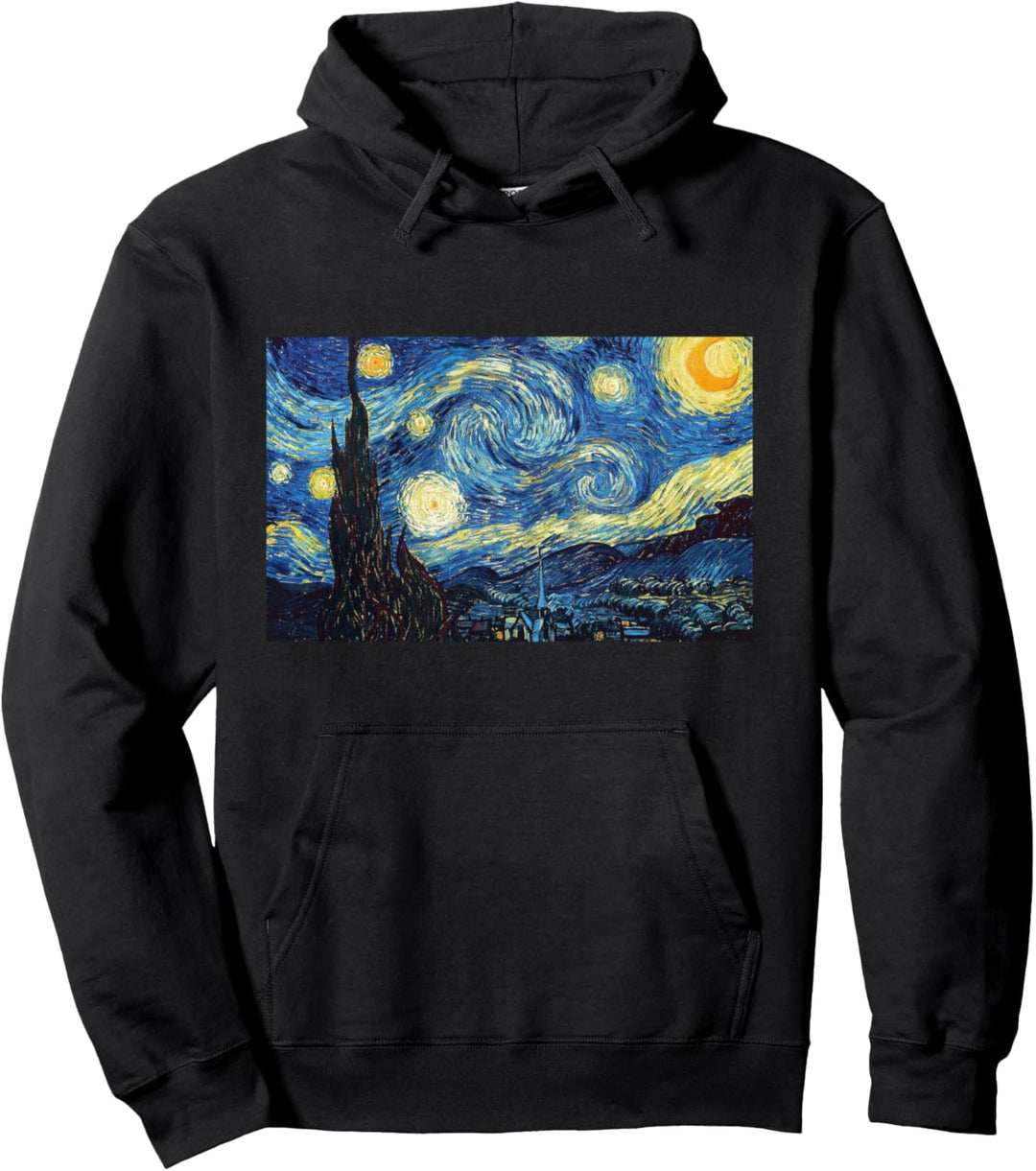 The Starry Night T-Shirt Cool Vincent Van Gogh Painter Pullover Hoodie