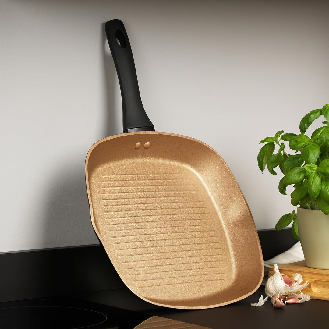Russell Hobbs RH01674BEU7 Grillpfanne 28cm, opulente Pfanne mit siebenmal robusterer Antihaftbeschic