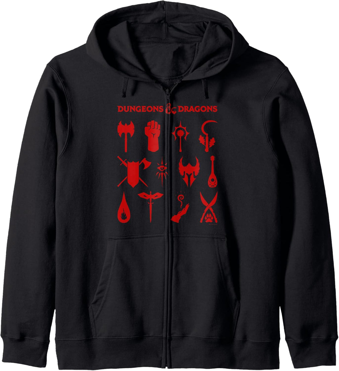 Dungeons &amp; Dragons Classes Icons Red Kapuzenjacke