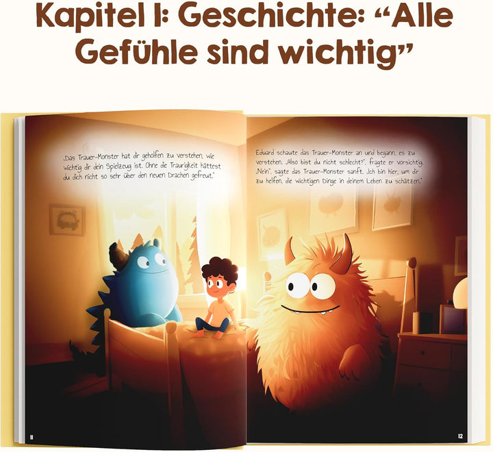 Edubini Gefühlstagebuch Kinder [6-12 Jahre] - Tagebuch Mädchen & Jungs - Gefühle Buch für Umgang mit