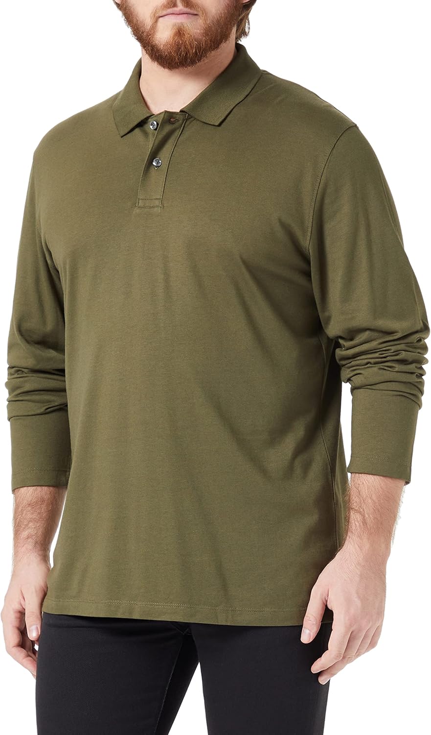s.Oliver Herren Polo-Shirt Langarm L Olivgrün, L Olivgrün