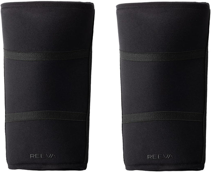 reeva Unisex-Adult Powerlifting Sleeves-7mm Knee Sleeve L Schwarz, L Schwarz