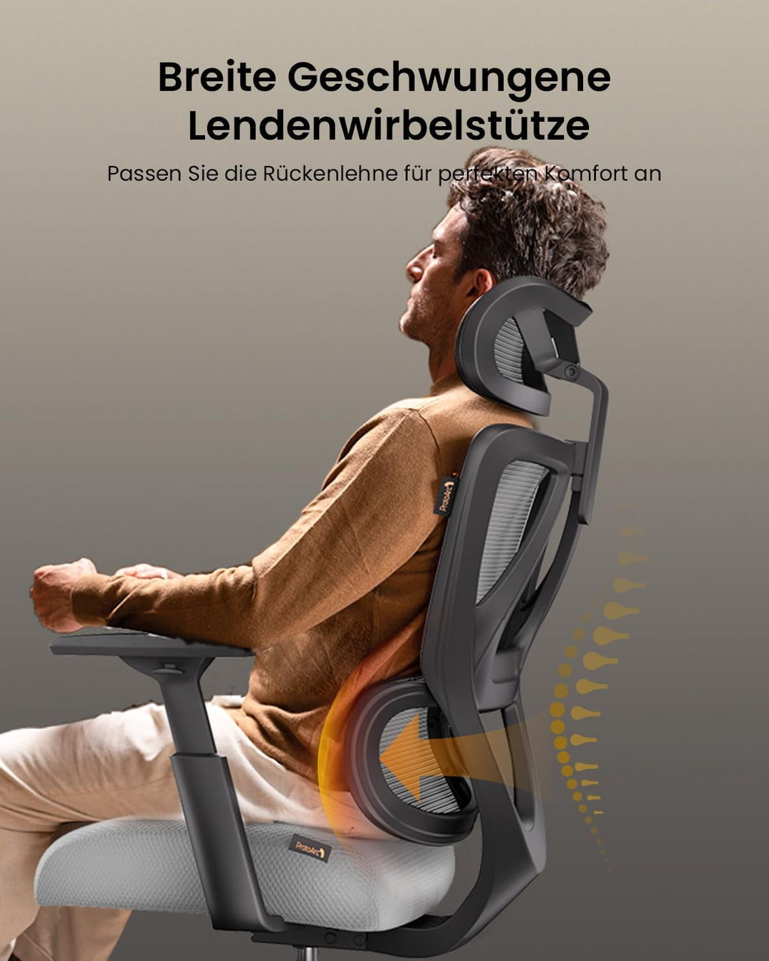 ProtoArc EC100 Ergonomischer Bürostuhl – Computer-Schreibtischstuhl mit 10 cm dickem Federkissen, Le