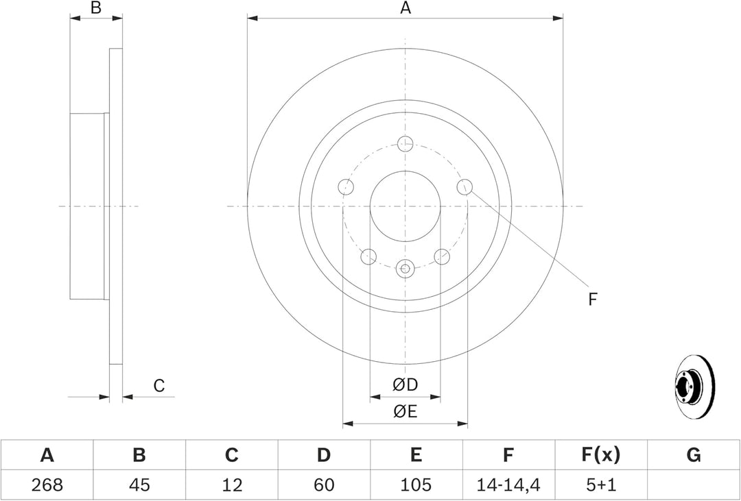 Bosch BD2196 Bremsscheiben - Hinterachse - ECE-R90 Zertifizierung - zwei Bremsscheiben pro Set