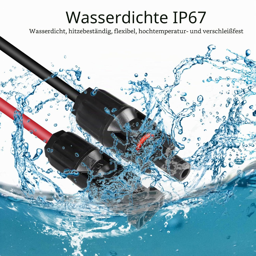 CERRXIAN 6FT Solarstecker auf XT60-Adapter-Verlängerungskabel, 14AWG XT60-Buchse auf Solarpanel-Stro