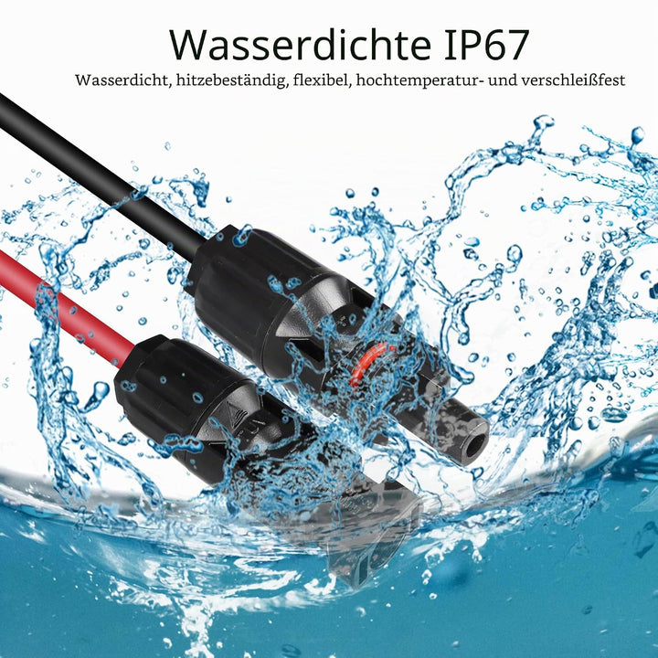 CERRXIAN 6FT Solarstecker auf XT60-Adapter-Verlängerungskabel, 14AWG XT60-Buchse auf Solarpanel-Stro