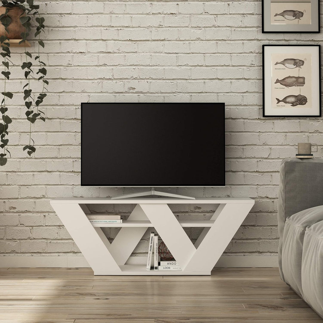 Modern TV-Einheit für Wohnzimmer bis 48" Fernseher, 110 x 40 x 30 cm, einfache Montage und Reinigung