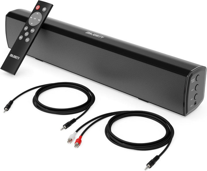 MAJORITY Bowfell | Bluetooth Soundbar für TV Geräte | 50W 2.0 Stereo Lautsprecher für Fernseher oder