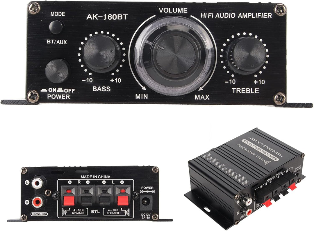 Bluetooth 5.0 Audio-Leistungsverstärker, Aluminiumlegierung, 20 W X 2, 20 Hz Bis 20 kHz, Stereo-Vers