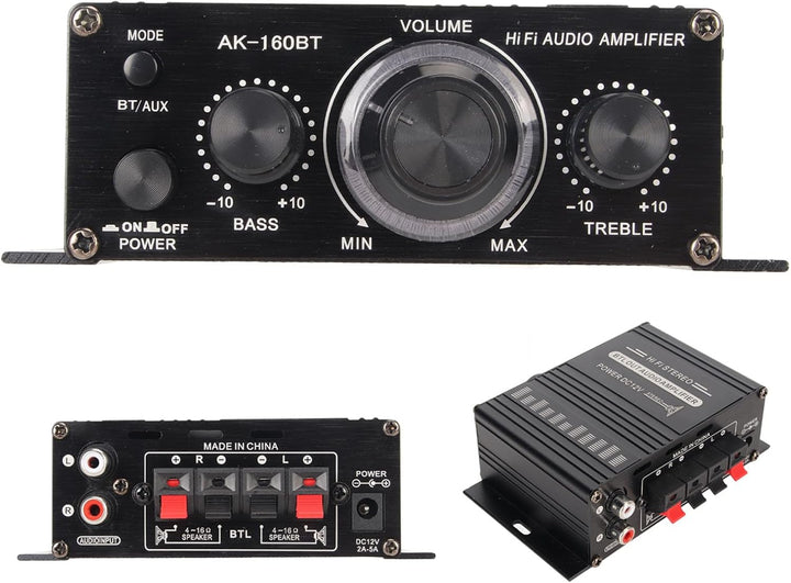Bluetooth 5.0 Audio-Leistungsverstärker, Aluminiumlegierung, 20 W X 2, 20 Hz Bis 20 kHz, Stereo-Vers