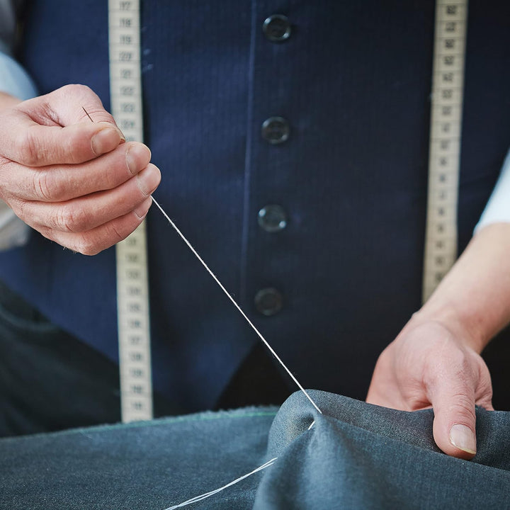 Curtzy Nähgarn Set Polyester Nähgarn Nähmaschine in Weiss (4 Stk) – 11cm Garn für Nähmaschine Faden
