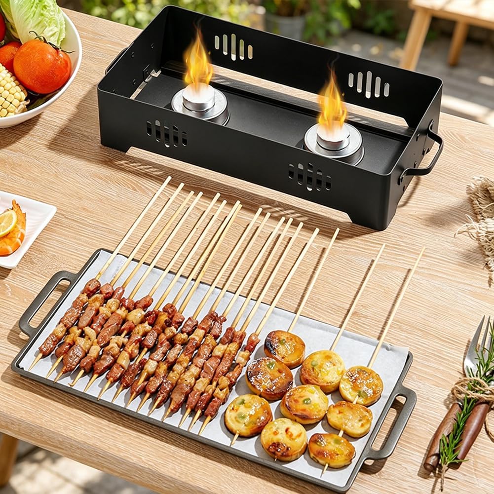 RANJIMA BBQ Board zum Warmhalten, Fleischwarmhalter fürs Grillen, Warmhaltebehälter Grillgut mit Ker