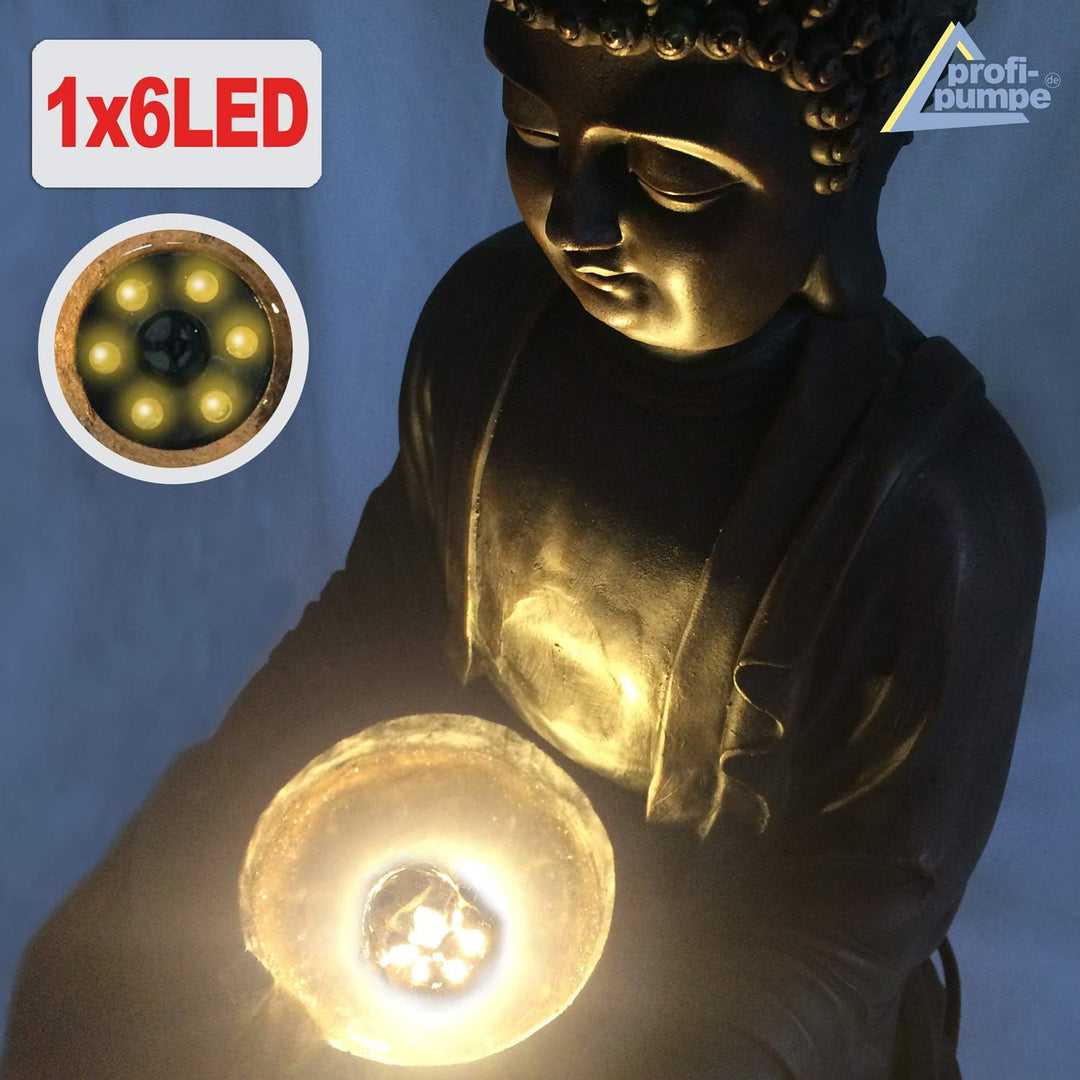 Gartenbrunnen Zen Brunnen Zierbrunnen Zimmerbrunnen Springbrunnen Brunnen ZHEN KRAFT-QUELLE mit LED-
