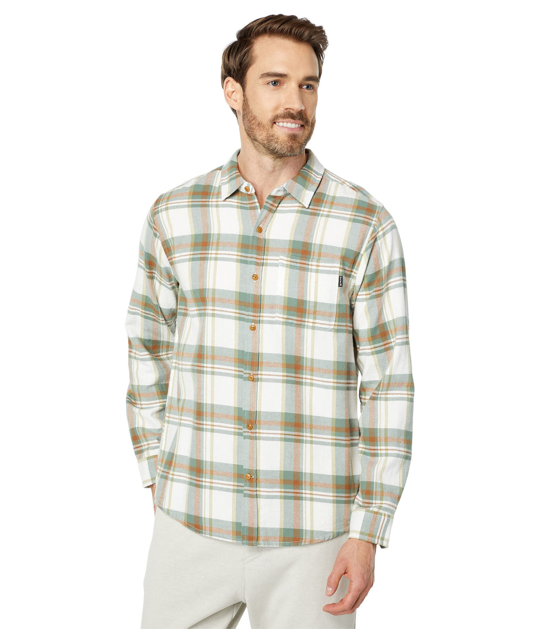Hurley Herren Portland Flannel Long Sleeve T-Shirt L Dutch Green, L Dutch Green