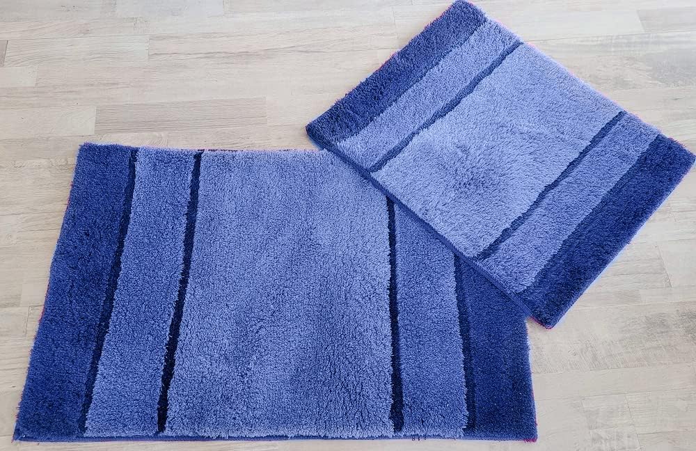 Spirella 1014483 Calma Badteppich 60 x 90 cm blau