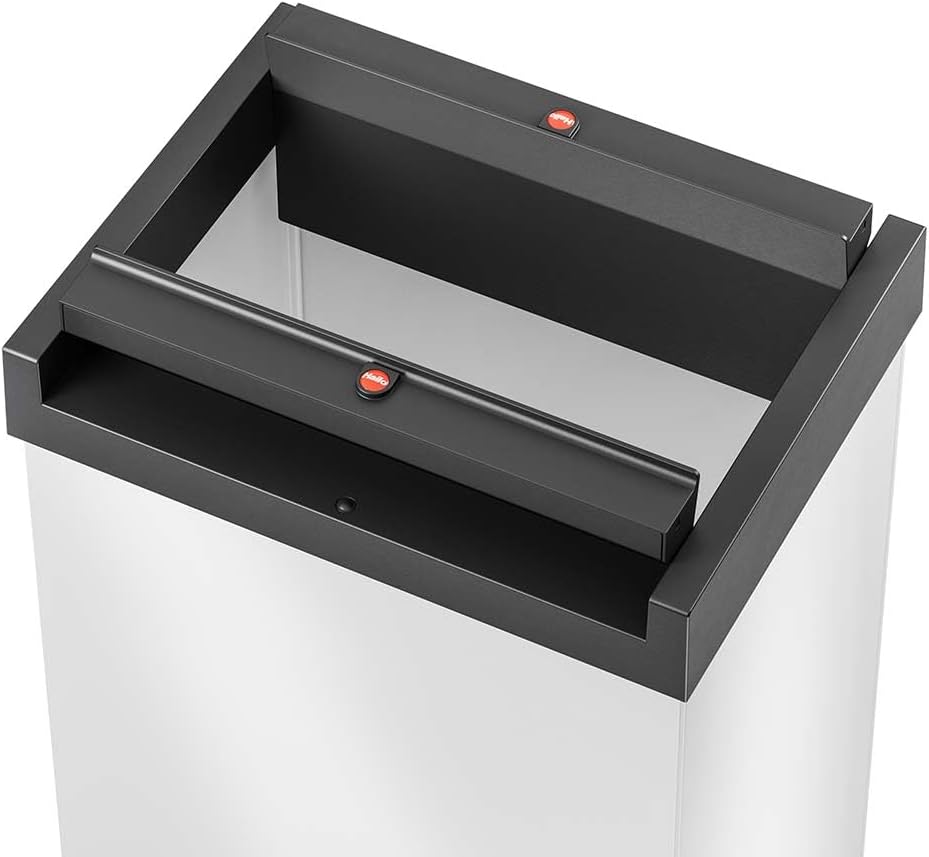 Hailo Big-Box Swing L Mülleimer - 1 x 35 Liter - selbstschliessender Schwingdeckel - Stahlblech - Mü