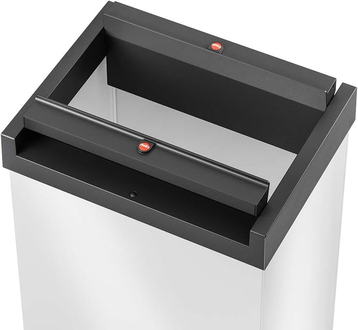 Hailo Big-Box Swing L Mülleimer - 1 x 35 Liter - selbstschliessender Schwingdeckel - Stahlblech - Mü