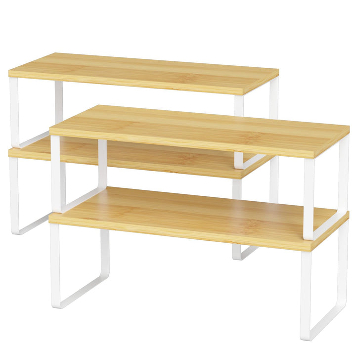 LIANTRAL Küchenschränke Organizer 4er Set, Küchenregal, Küchen Organizer, Gewürzregal, Metall und Ho