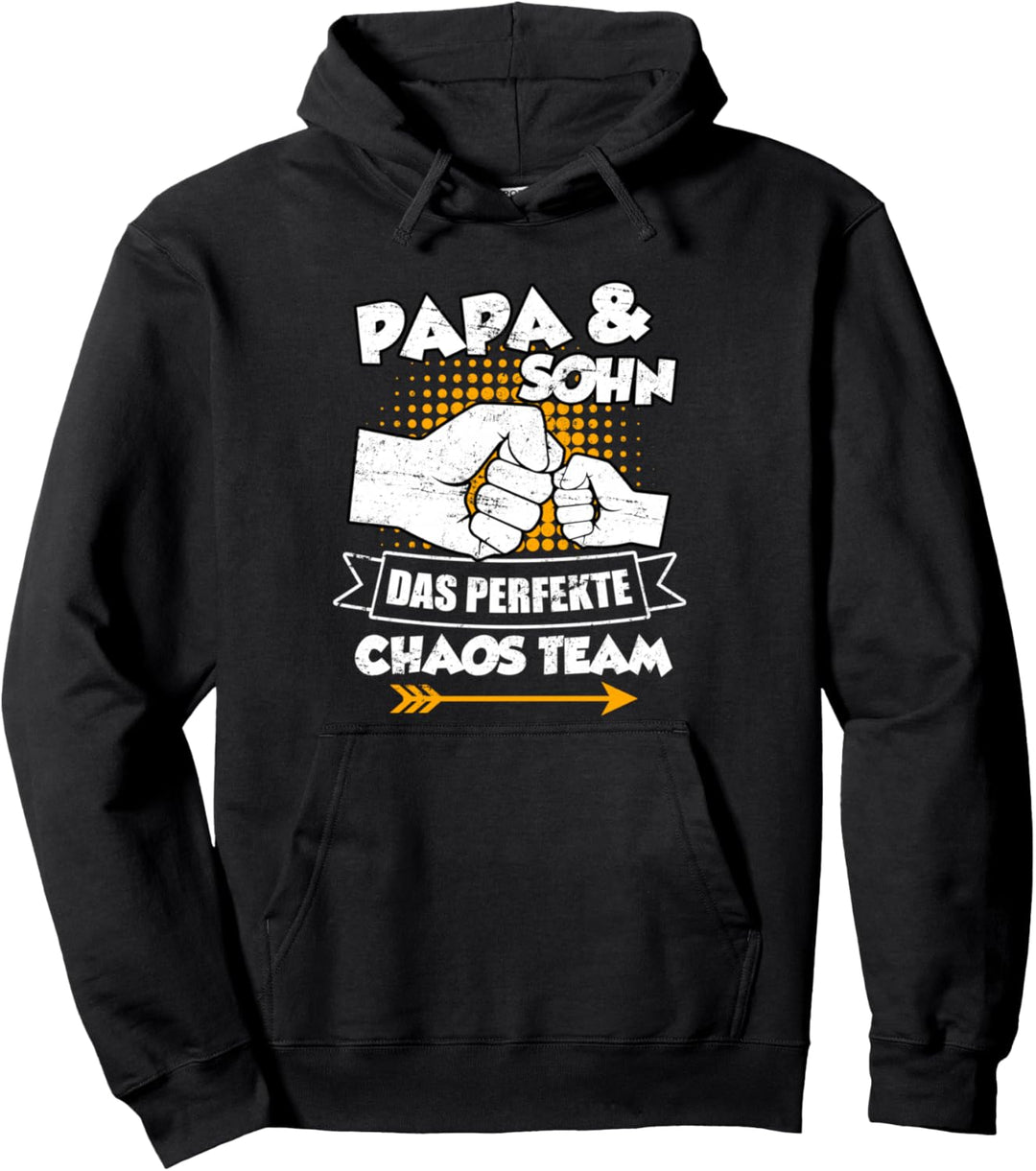 Papa und Sohn das perfekte Chaos Team Sohn Vater Faustschlag Pullover Hoodie