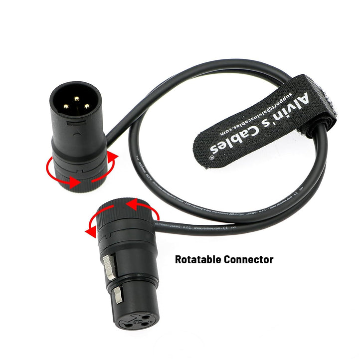 Alvin's Cables Drehbares Low-Profile-XLR-3-Pin-Stecker-auf-Buchse-Kabel Originalstecker symmetrische